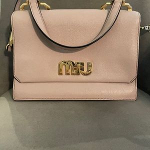 Miu Miu top handle shoulder bag light pink